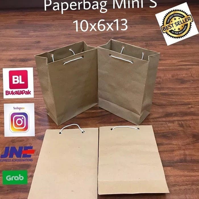

Paper bag Paperbag mini Tas kertas Paper bag kecil 10x6x13