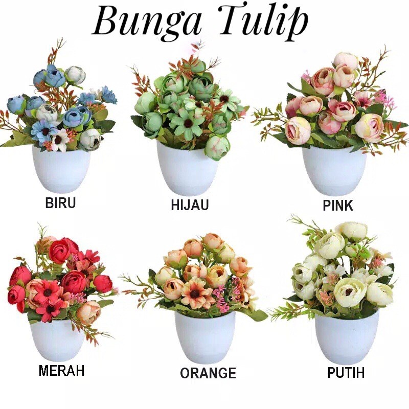 BUNGA TULIP TANAMAN HIAS PLASTIK