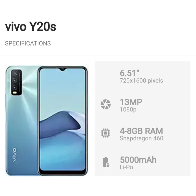 Vivo Y20s 8 128gb Garansi Resmi Vivo Y20s Hp Vivo Hp Murah Y20s Vivo Y20s Promo Hp Vivo Y20s Vivo Shopee Indonesia