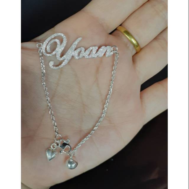 Gelang nama perak murni