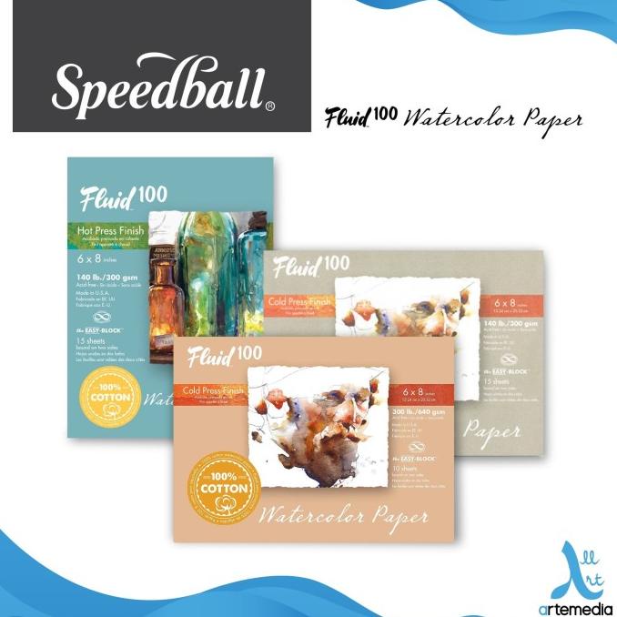 

Kertas Cat Air Fluid 100 Speedball 6'x8' Watercolor Paper Blocks ---READY---