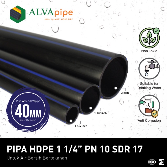 Jual Pipa Hdpe Inch Mm Pn Sdr Ecer Per Meter Per Roll Selang Irigasi Pe