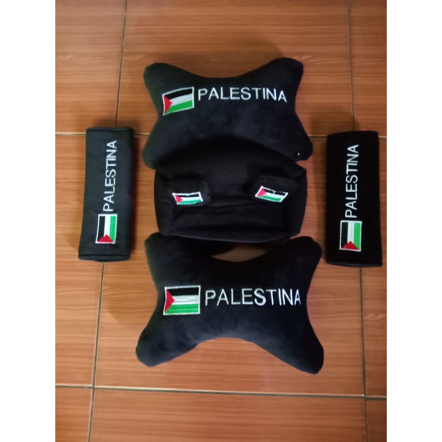 Bantal Set Palestina - Bantal Sandar Mobil Set Palestina Murah - Cars Set Bordri Palestina