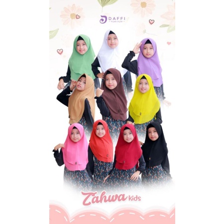 Zahwa Kids Daffi Hijab Kerudung Anak Usia 3-5 Tahun Bahan Ceruty Premium