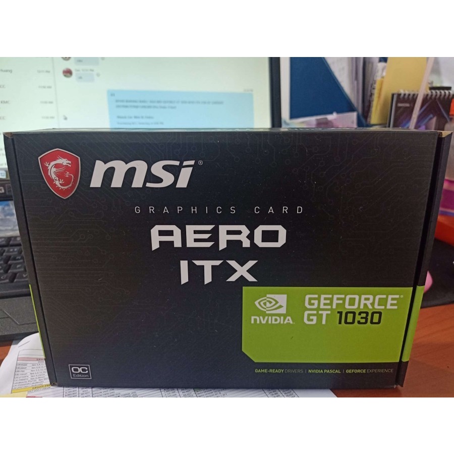 VGA MSI GeForce GT 1030 AERO ITX 2G OC 2GB DDR4 GT1030 Resmi