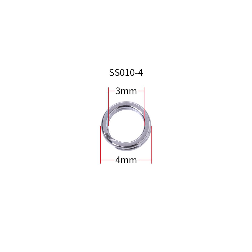 50Pcs Cincin Split Ring Bahan Stainless Steel untuk Konektor Umpan Pancing Fishing Lure Tackle