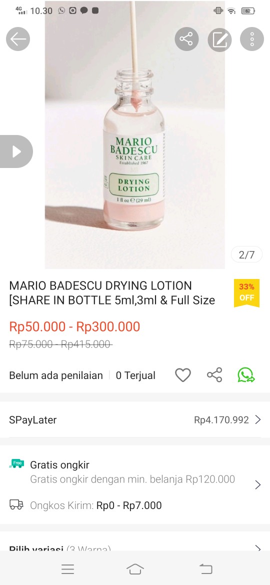 Botol Kaca 5ml Bening Tutup Ulir Plastik