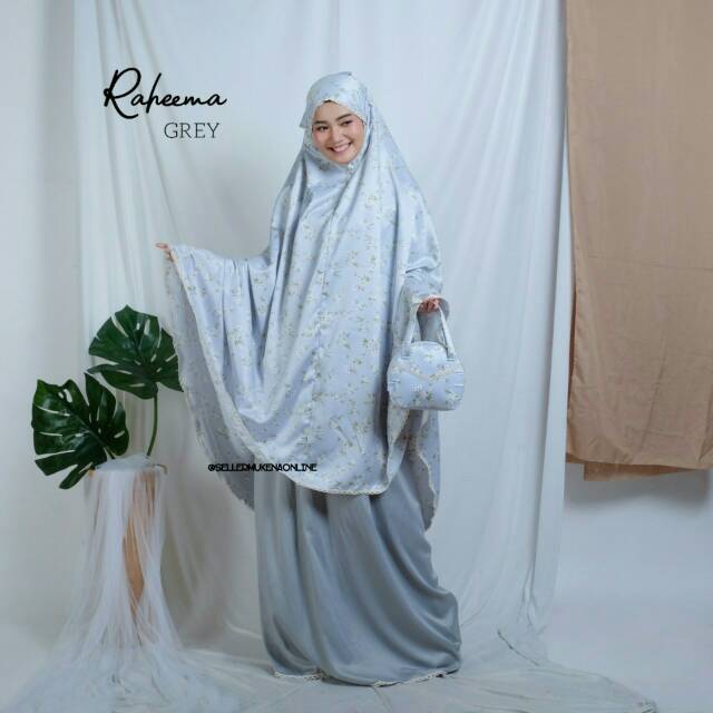 NEW Mukena Renda Silky Satin Traveling "RAHEEMA"