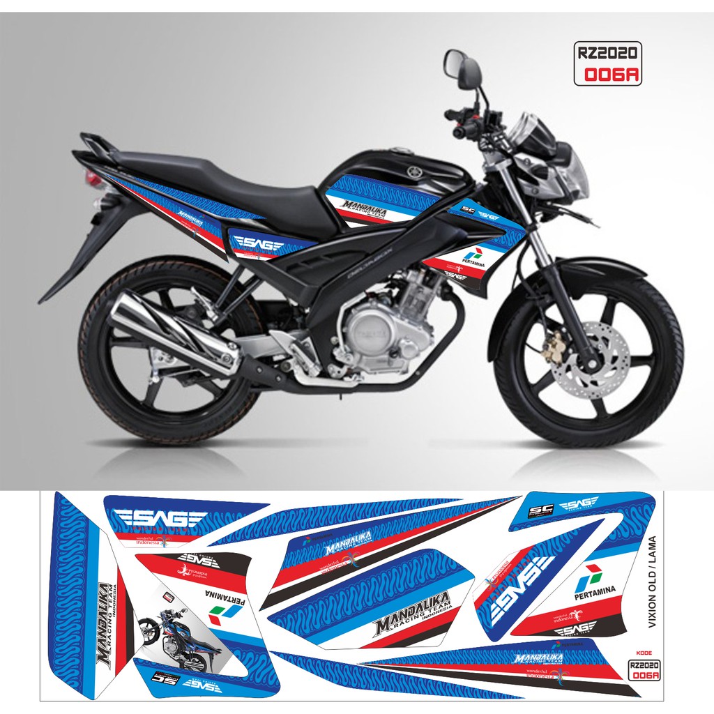 STRIPING VARIASI VIXION OLD/LAMA MODEL MANDALIKA