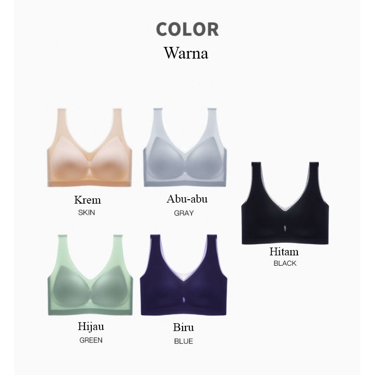 Bra Sport Ultra Tipis Bra Push Up Tanpa Kawat Bra Seamless