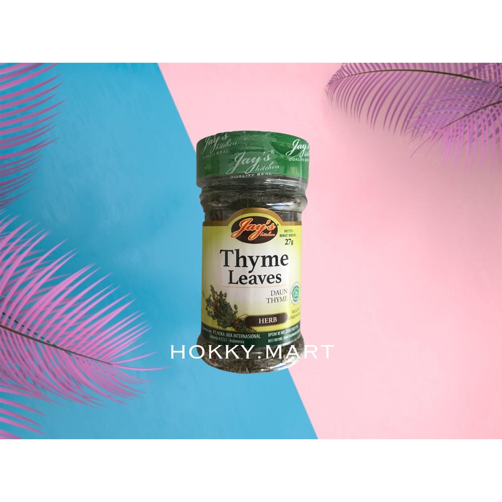 

(HOKKY) jay's THYME LEAVES 27 GR HERB / DAUN THYME KERING jays halal