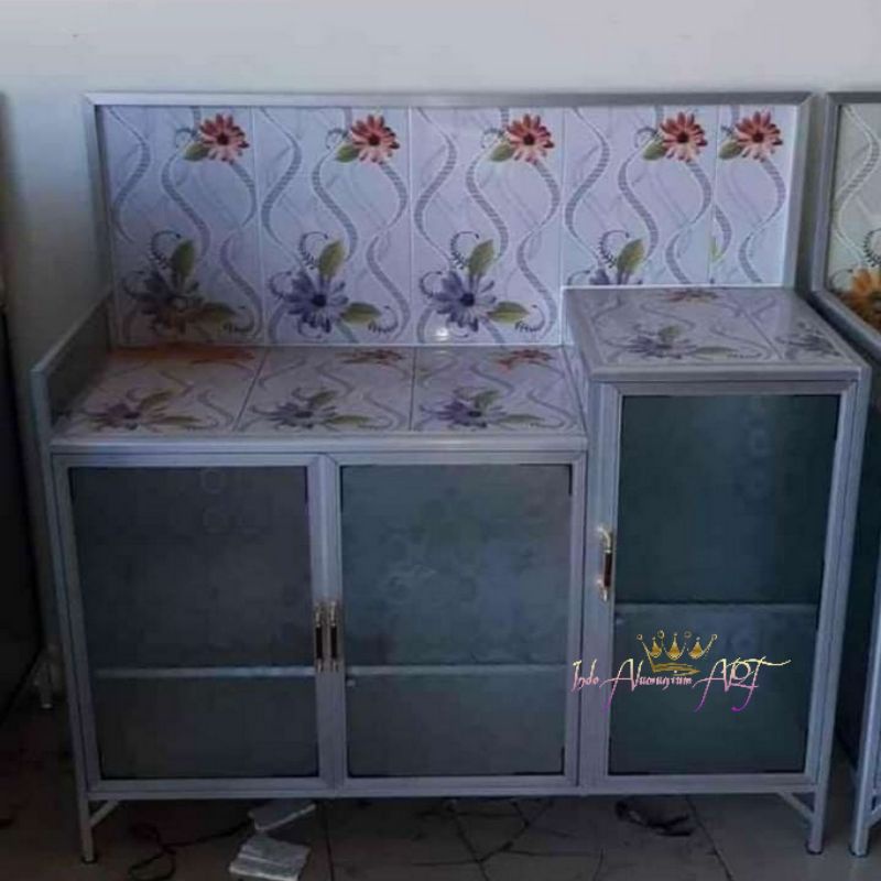 Meja Magic Com & Rak Piring - Rak Dapur Bahan Alumunium