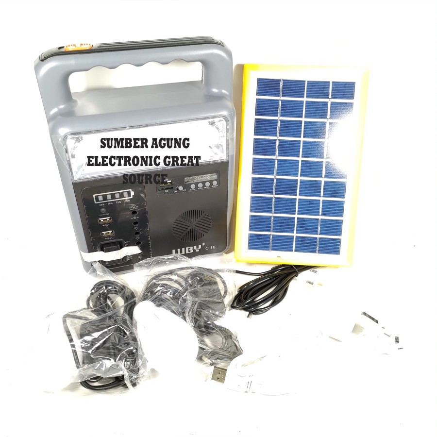 Luby L923 Paket Emergency Tenaga Solar Surya Radio MP3 Player Tahan Hi