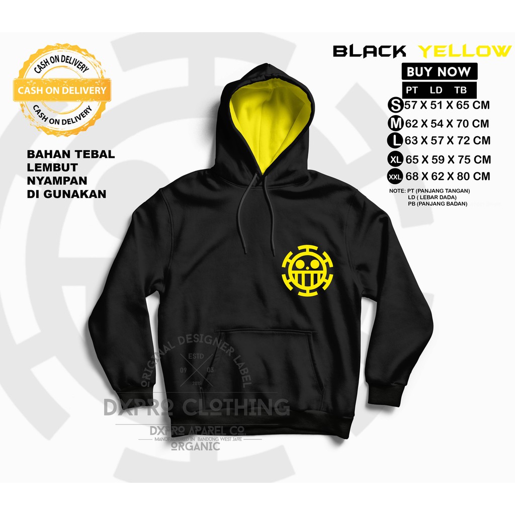 Jaket Sweater Hoodie TERAFALGAR LAW ANIME ONE PIECE