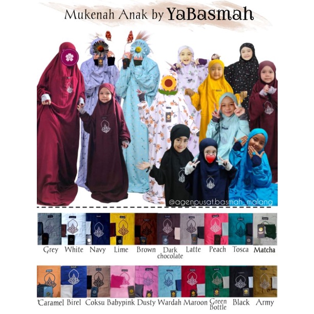 Mukenah Anak Manset/ Mukena Hadramaut/Mukenah Terusan Anak/ Basmah Collection