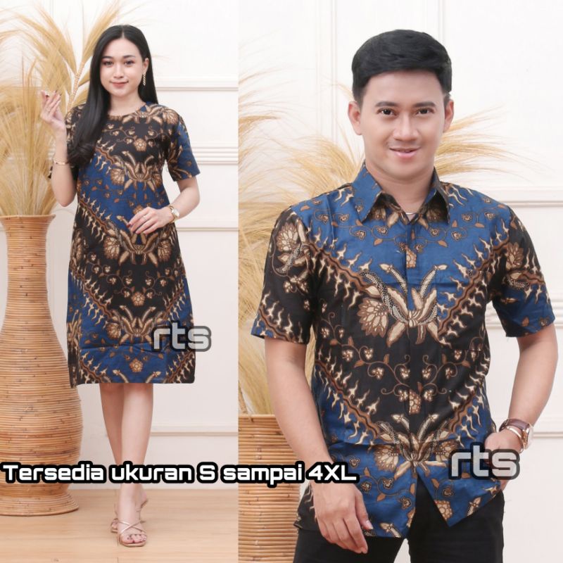 BISA DIBELI TERPISAH BATIK COUPLE FAMILY MOTIF KERISBIRU