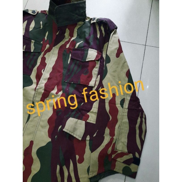 Jaket Loreng Kopassus Bolak balik - Jaket Bolak balik Loreng Kopassus