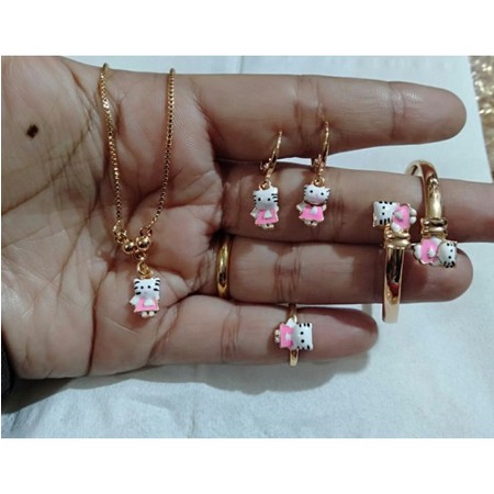 set xuping cat anak bermotif hello Kitty pink