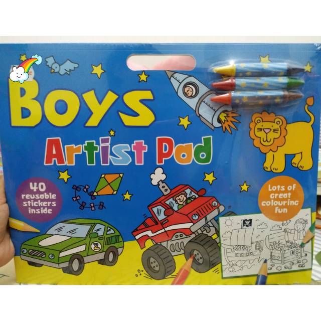 

colouring book BOYS ARTIST Pad