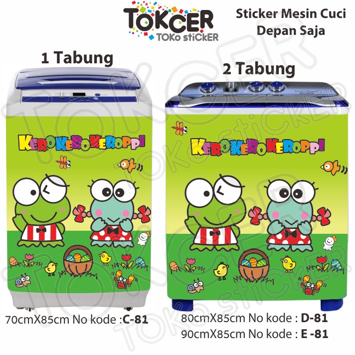 Stiker Mesin Cuci Keroppi