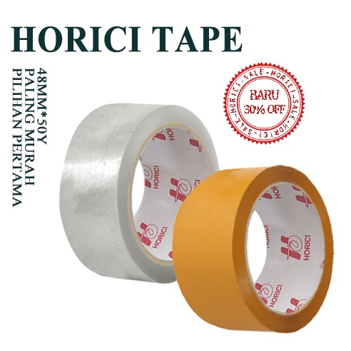 

MEREK HORICI MURAH SUPER CLPER 48mmx50Y LAKBAN BENING DAN COKLAT HORICI TAPE