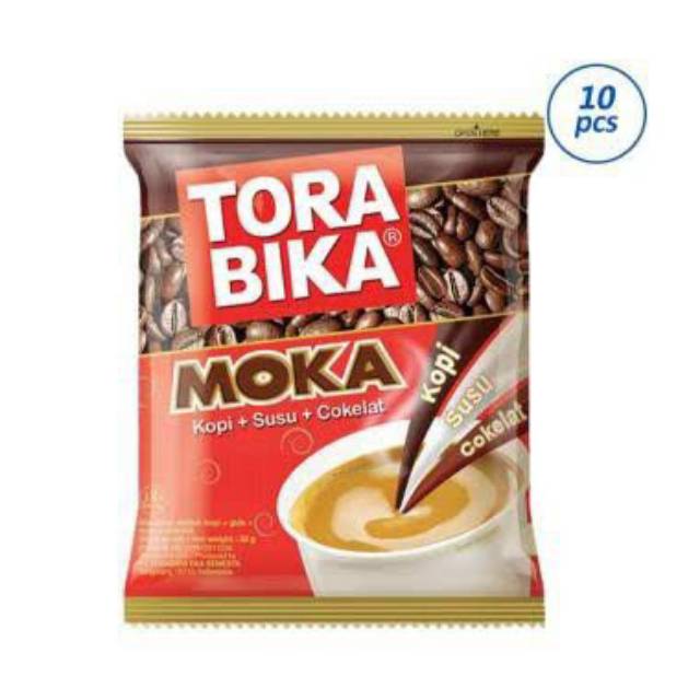 

Torabika moka coffee kopi bubuk instant gula 1 renteng 10 sachet @25gr