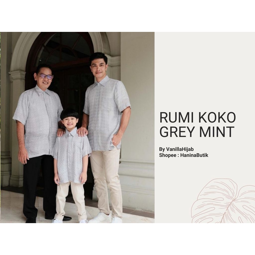 (𝗦𝗜𝗔𝗣 𝗞𝗜𝗥𝗜𝗠) KOKO DEWASA RUMI SERIES GREY MINT SIZE S by VANILLAHIJAB | VANILLA