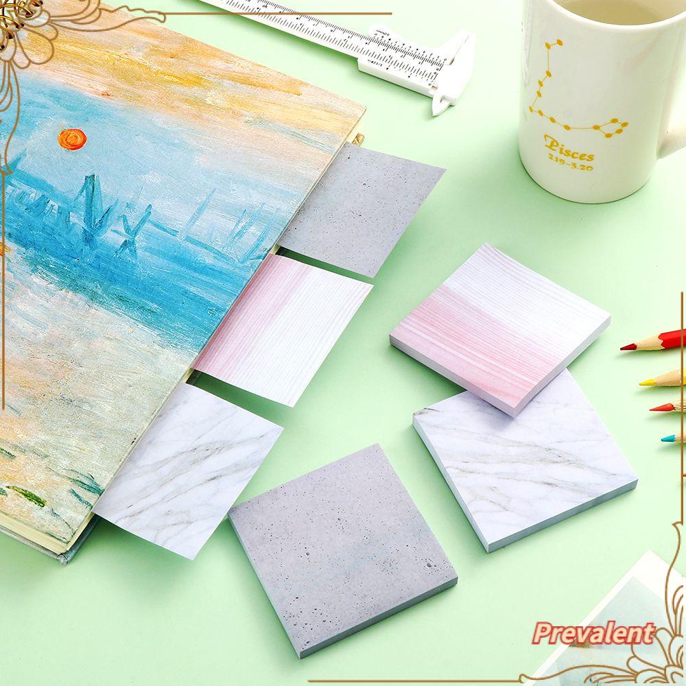 Preva 80 Lembar Sticky Note Motif Marmer Untuk Penanda Buku