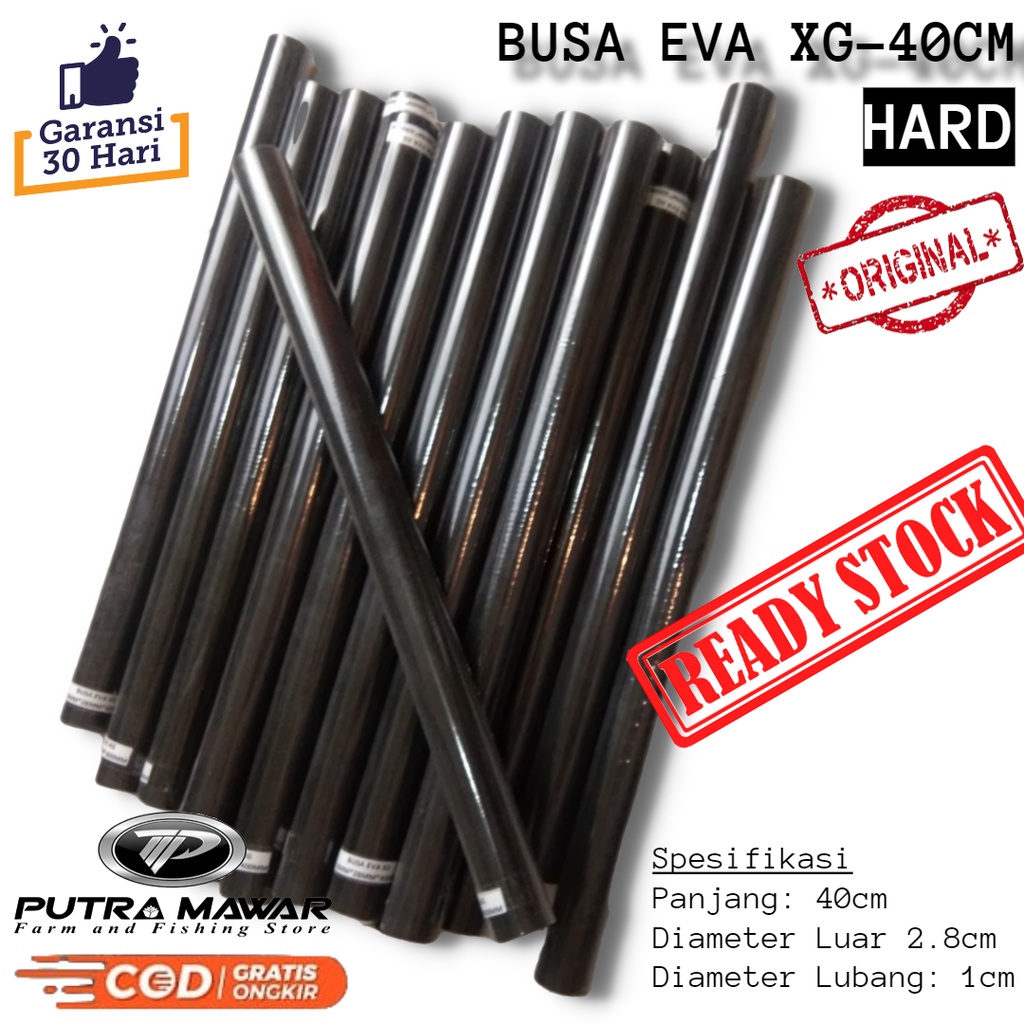 Busa Eva Hard 40cm dan 60cm Gagang Joran Pancing Custom Lubang 1cm