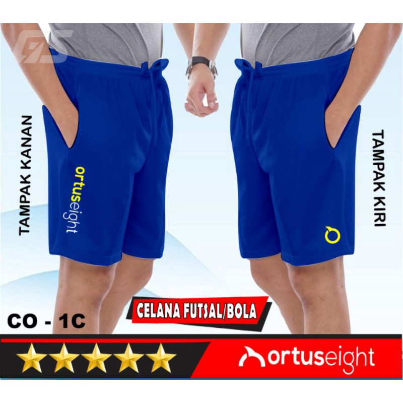 Kolor bola futsal running lari fitnes celana futsal celana pendek olahraga pria