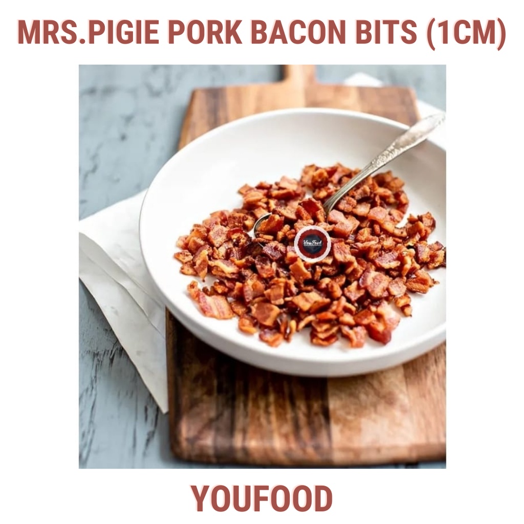 

BACON - PORK BACON BITS Small 1cm, Mrs.Pigie - Bacon Babi Premium