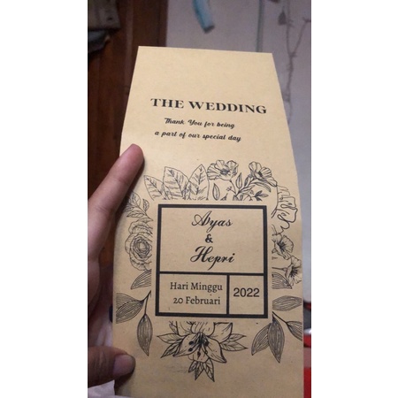 amplop wedding, custom desain amplop, packaging souvenir, packaging wedding