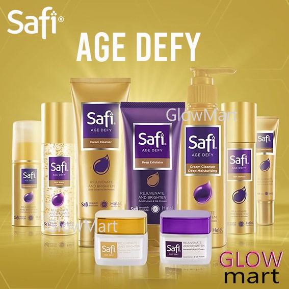 SAFI Age Defy Series | Day Night Cream Gold Water Youth Elixir Serum Essence Cleanser