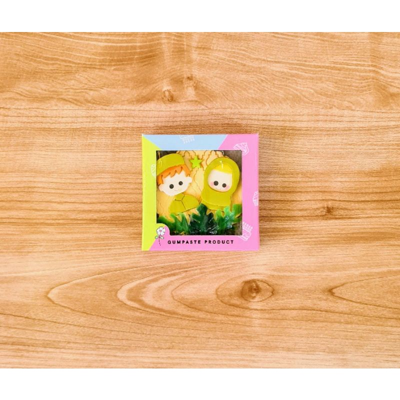 

Gumpaste Kembang Gula Karakter Lebaran Idul Fitri Haji Daun Hijau