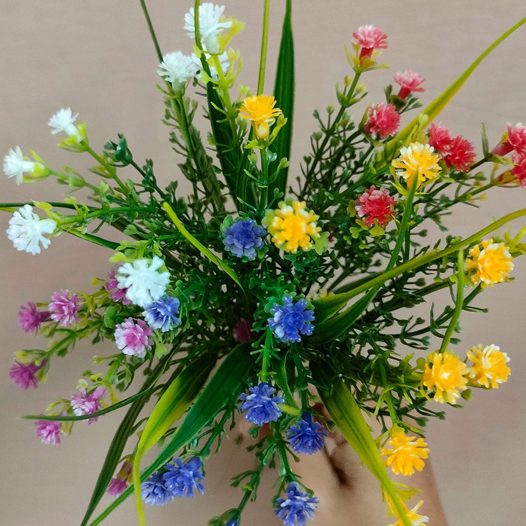 Artificial Flower Mini Baby Breath Bunga Palsu Plastik  Buatan Dekorasi Hias Pajangan