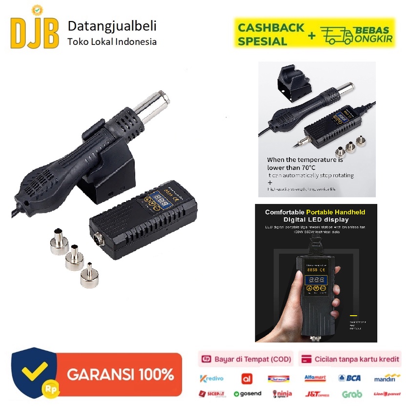 JCD Electric Hot Air Gun Dryer Heat Solder Thermal 700W - 8858