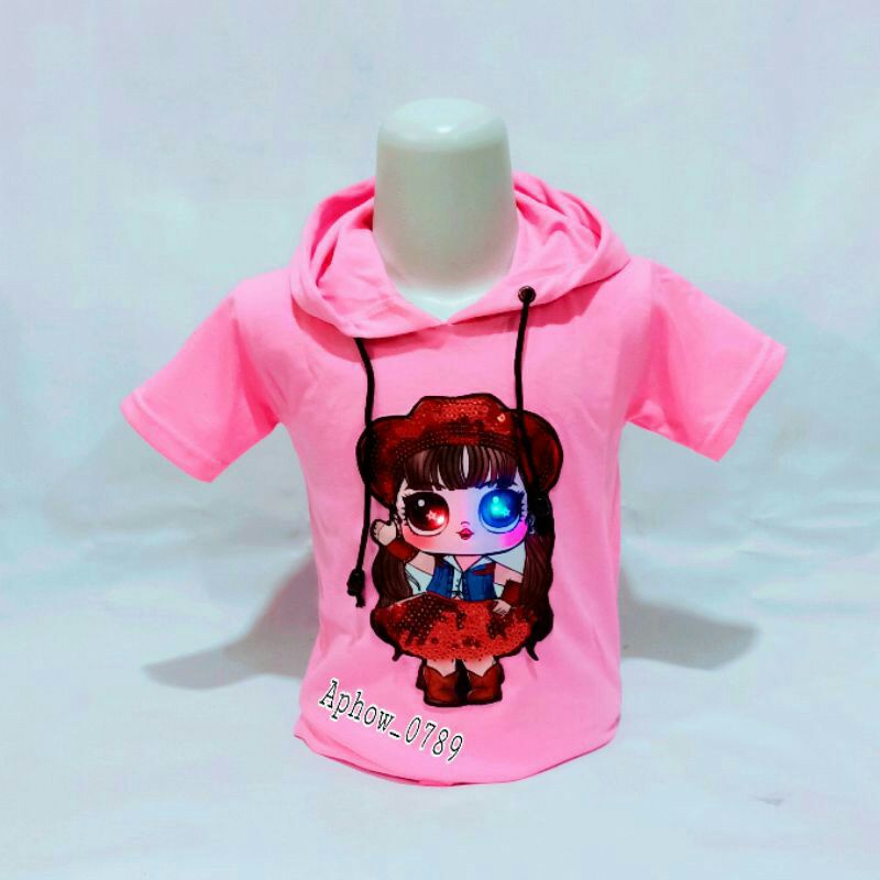 baju anak perempuan LOL LED bisa nyala baju kaos anak kaos hoodie anak perempuan atasan anak