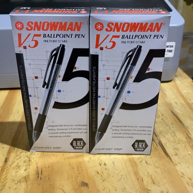 

{ paket } Pulpen Snowman V5 ( 10 Pak ) Original