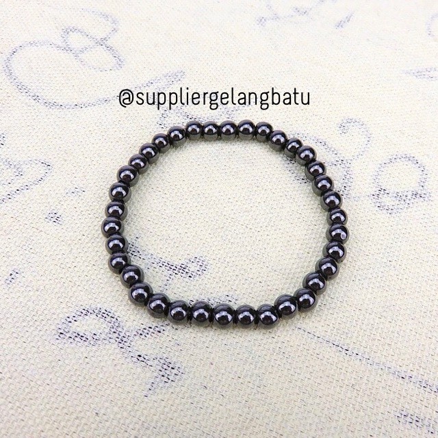 gelang batu blustin hematite untuk peredaran darah natural best seller