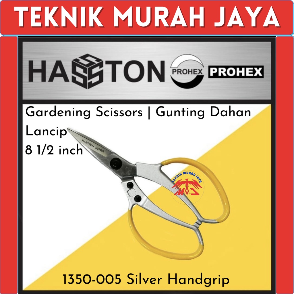 

HASSTON Gunting Dahan Bunga Silver Lancip Kuning Ultra 1350-005