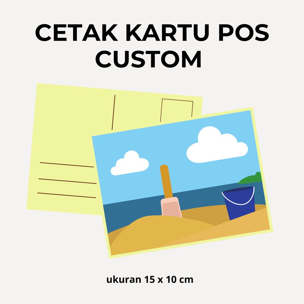 (15x10) Cetak Kartu Pos / Post Card Custom