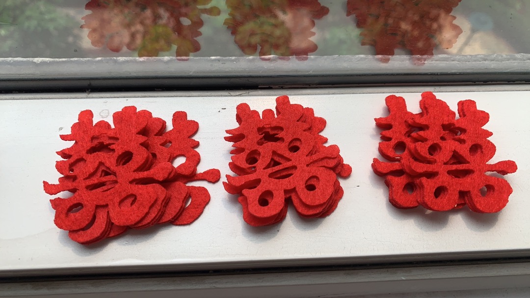 Shuangxi Double Hapiness Papercut Shuang Xi Baki Shuang Xi Untuk Baki Sangjit Seserahan