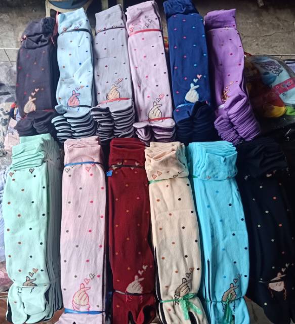 Kaos kaki jempol motif sarangheyo warna warni berkualitas