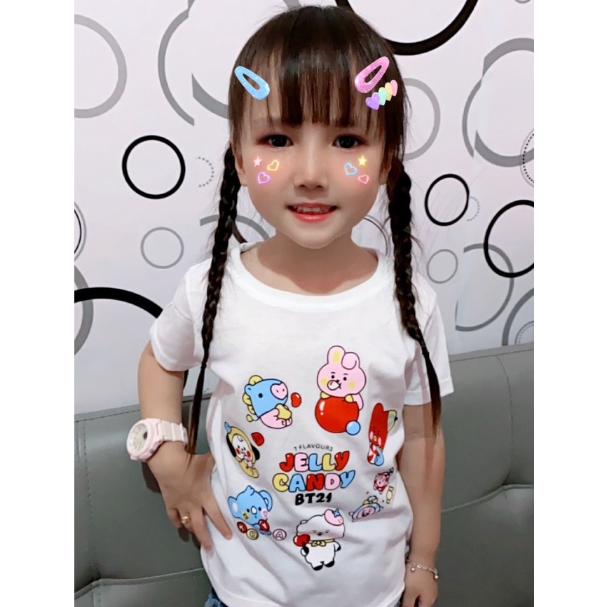 BAJU KAOS BT21 BTS JELLY CANDY/ ATASAN BAJU BTS BT21 ANAK-ANAK