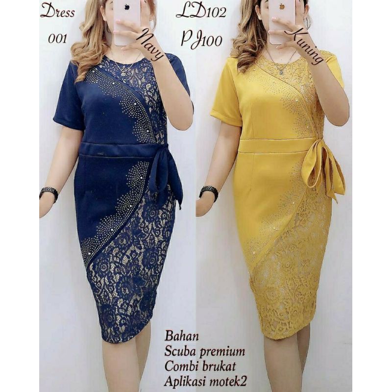 Dress 001 Bahan Scuba Import
