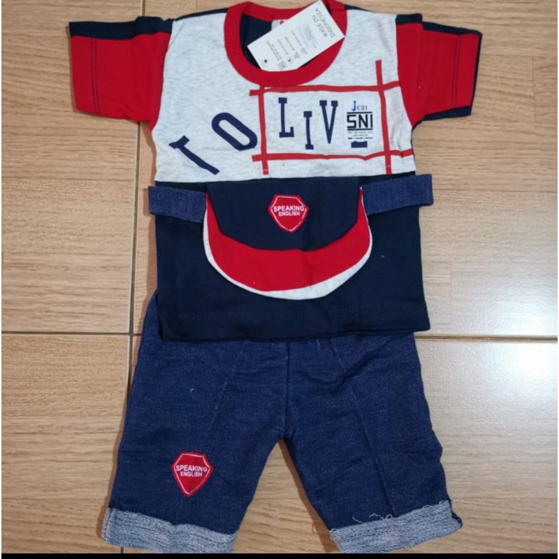 Baju stelan Anak Bayi Cowok 3 - 9 bulan