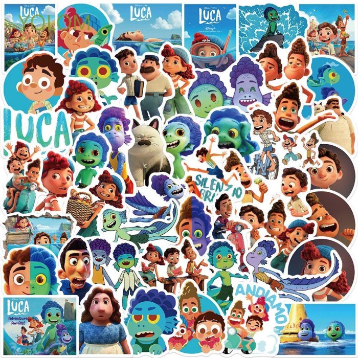 

GP401 YOLOM Waterproof Luca Anime Stickers Kids Toys Graffiti Stickers