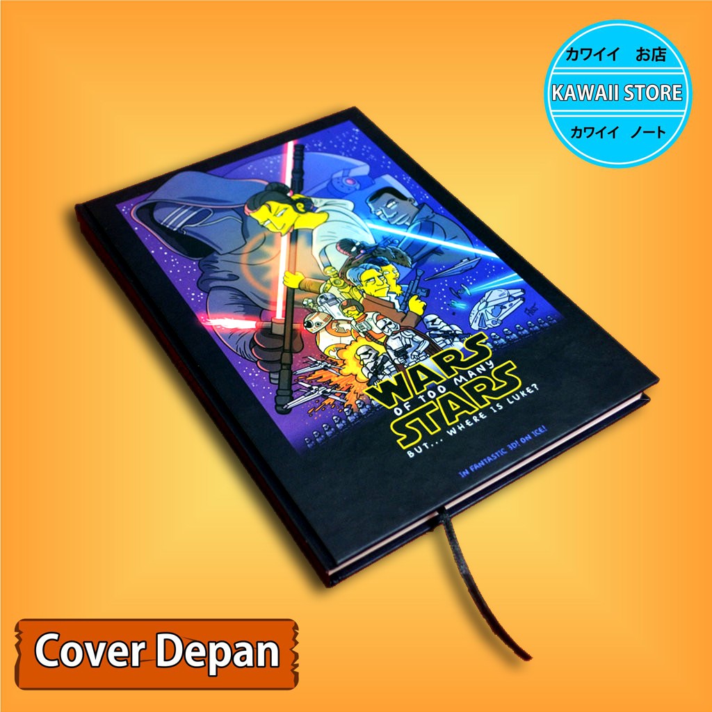 

Notebook / Pocket book Hard Cover Anime Star Wars SIMPSONS VERSION uk A5 & A6 / Notes Book