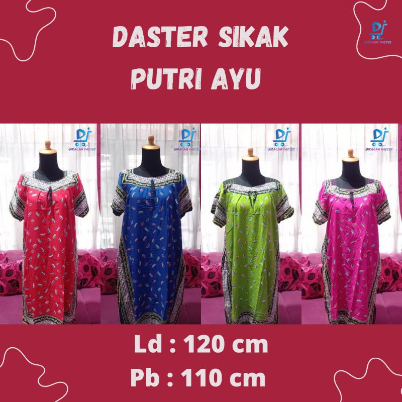 Daster/Daster Sikak Putri Ayu Motif Kacang Tanah/Daster Ibu Masa Kini/Daster Pendek/Baju Tidur Wanit