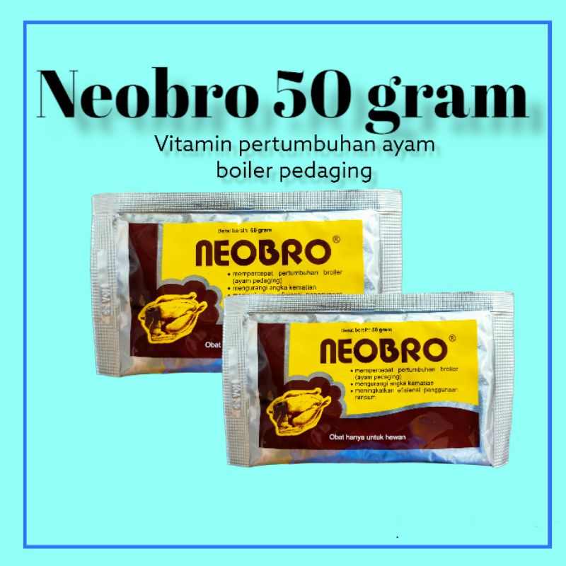 neobro 50 gram vitamin pertumbuhan ayam pedaging boiler medion